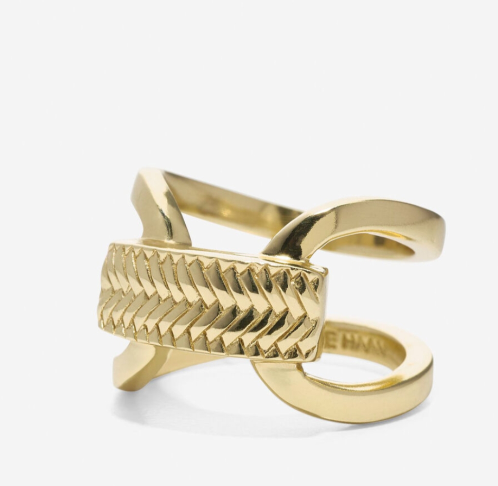 Cole Hann Gold Plated Basket Ring, Size 7